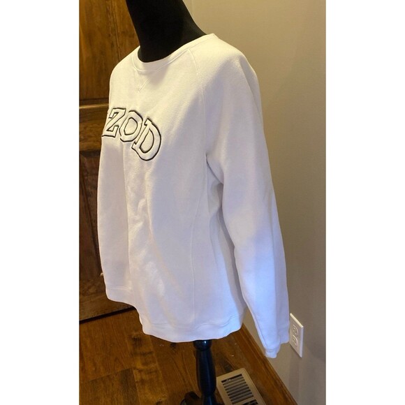 Izod Sweatshirt size Large Color Cream Inset Sides EUC Soft Versatile Casual - Picture 6 of 10